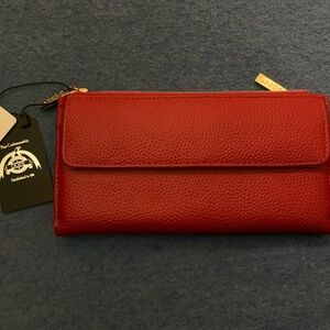 Dopp Red Leather Wallet